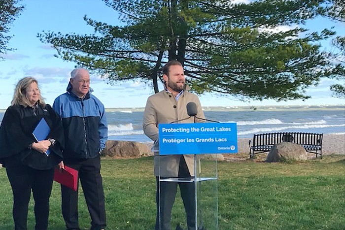 Second photo of Great Lakes project funding announcement.